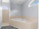 Bathroom with soaking tub and tiled shower at 11344 Gallinule Ave, Weeki Wachee, FL 34613