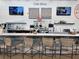 Cozy cafe bar area with comfortable seating and menu boards on display at 17677 Nectar Flume Dr, Land O Lakes, FL 34637
