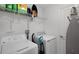 Well-organized laundry room with modern washer and dryer at 17677 Nectar Flume Dr, Land O Lakes, FL 34637