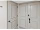Close up of the condo unit 701 entrance doors, showing its private access and welcome at 1400 Gulf Blvd # 701, Clearwater Beach, FL 33767