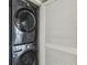 A stackable washer and dryer is conveniently located in the condo at 1400 Gulf Blvd # 701, Clearwater Beach, FL 33767