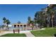 Community pool has a covered picnic area at 632 Edgewater Dr # 832, Dunedin, FL 34698