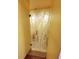 Attractive bamboo leaf design decorates the shower door at 632 Edgewater Dr # 832, Dunedin, FL 34698