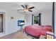Cozy bedroom with a ceiling fan and natural light at 6443 34Th N Ave, St Petersburg, FL 33710