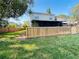 Large, fenced backyard with lush lawn, perfect for outdoor activities and privacy at 15515 Morning Dr, Lutz, FL 33559