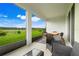 Cozy screened-in patio overlooking green scenery at 13797 Wineberry Dr, Dade City, FL 33525
