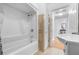 Bathroom with tub shower and vanity at 1701 38Th Ave, St Petersburg, FL 33713