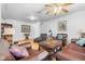 Comfortable living room with leather furniture and hardwood floors at 1701 38Th Ave, St Petersburg, FL 33713