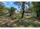 Backyard view showcasing a large tree and neighboring home at 7018 N Center Dr, Tampa, FL 33604