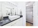 Modern bathroom featuring a sleek vanity with a vessel sink and a glass-enclosed shower at 6365 Bahia Del Mar Blvd # 210, St Petersburg, FL 33715
