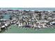 Scenic aerial shot of a coastal community with waterfront homes and docks at 13116 Boca Ciega Ave, Madeira Beach, FL 33708