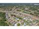 Sprawling aerial view of a residential community featuring mature trees and meticulously kept lawns at 6335 Cardinal Crest Dr, New Port Richey, FL 34655