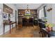 Stylish in-home bar area with custom wood accents and ample seating at 13365 Chesapeake Pl, Spring Hill, FL 34609