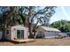 An inviting outdoor area features two outbuildings with decks, perfect for enjoying a relaxing retreat in the garden at 18101 Boy Scout Rd, Odessa, FL 33556