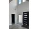 Grand foyer with soaring ceilings, modern black door, and contemporary finishes throughout at 2518 Sunset Ln, Lutz, FL 33559