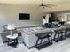 Open concept living room with modern furnishings at 2518 Sunset Ln, Lutz, FL 33559