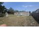 Expansive backyard with a shed and fence, perfect for outdoor storage and recreation at 9202 Teak St, New Port Richey, FL 34654