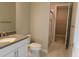 Bathroom with a shower and sleek vanity at 13639 Salinas St, Venice, FL 34293
