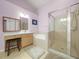 Clean bathroom featuring a shower, bathtub, and vanity at 10507 Goldwater Ln, Riverview, FL 33569