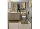 Clean bathroom with a shower/tub combo and updated vanity at 3911 Geary Ter, North Port, FL 34288