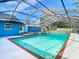 Inviting screened-in pool with brick coping and a spacious deck at 8613 Beth Ct, Odessa, FL 33556