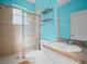 Clean bathroom with shower/tub combo and white vanity at 205 Bon Vie Pl, Valrico, FL 33594