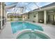 Inviting screened pool and spa, perfect for relaxation and entertainment at 5352 Camberlea Ave, Zephyrhills, FL 33541
