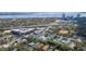 Aerial view of residential area with community townhomes near businesses and waterfront, creating a desirable location at 2311 W Morrison Ave # 13, Tampa, FL 33629