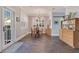 This inviting dining room has natural light, contemporary lighting, and warm wooden accents at 319 W Giddens Ave # 1/2, Tampa, FL 33603