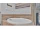 Elegant bathroom features a large, soaking tub for a spa-like experience and relaxing retreat at 2151 Park Crescent Dr, Land O Lakes, FL 34639