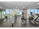 State-of-the-art gym features cardio equipment with city views at 777 N Ashley Dr # 2313, Tampa, FL 33602