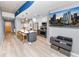 Modern kitchen with large island, stainless appliances, and an entertainment setup at 777 N Ashley Dr # 2313, Tampa, FL 33602