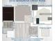 Selection of designer home materials including cabinets, countertops, flooring, and paint scheme at 6030 Mangrove Creek Rd, Wimauma, FL 33598