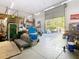 View of an oversized garage offering plenty of room for storage and projects at 11175 Hyde St, Weeki Wachee, FL 34614