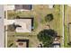 Overhead shot of a one-story home featuring a well maintained yard and an attached two-car garage at 1112 21St E St, Palmetto, FL 34221
