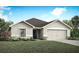Charming single-story home featuring a well-manicured lawn and an attached two-car garage at 6022 Mangrove Creek Rd, Wimauma, FL 33598