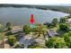 Aerial view of the house's location and community amenities showcasing the waterfront location at 5104 Saint Charles Pl, Tampa, FL 33610