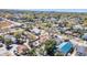 An aerial view of a residential neighborhood, featuring tightly packed houses and lush greenery at 923 26Th N St, St Petersburg, FL 33713