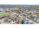 An aerial shot showcases a mix of residential houses, a sports field, and commercial buildings at 923 26Th N St, St Petersburg, FL 33713