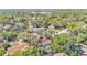 Aerial shot displaying lush, green trees surrounding homes, one with a pool at 1316 Cambron Dr, Valrico, FL 33596