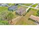 Aerial view of homes with lush greenery at 12500 Green Oak Ln, Dade City, FL 33525