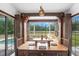 Serene Zen Room with a wooden platform, tranquil setting, and natural light at 8922 Pritcher Rd, Lithia, FL 33547