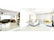 Bright, open-concept living space with tile flooring and neutral decor provides great room for entertaining at 1046 Lee St, Englewood, FL 34224