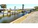 View of waterfront canal with multiple boat docks at 1046 Lee St, Englewood, FL 34224