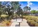 Outdoor fitness area featuring various exercise equipment and a well-maintained concrete base at 15507 Caynor Ash Ln, Sun City Center, FL 33573