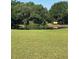 Lush backyard view with a pond and mature trees at 4101 N Forbes Rd, Plant City, FL 33565