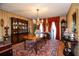 Traditional dining room with chandelier, grand furnishings and beautiful decor for Gathering gatherings at 4101 N Forbes Rd, Plant City, FL 33565