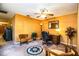 Functional home office with a desk, comfortable seating, and decorative accents, providing a productive workspace at 4101 N Forbes Rd, Plant City, FL 33565