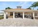 Community pavilion featuring an outdoor seating area, fans, and space for community gatherings at 8009 Sail Clover Ln, Zephyrhills, FL 33540