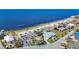 Aerial view of waterfront community with beach access at 4921 Marlin Dr, New Port Richey, FL 34652